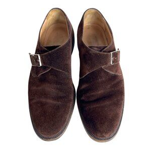 Bally Men's Pacheco Suede Slip On Monk Strap Leather Loafers in Brown Size 7E